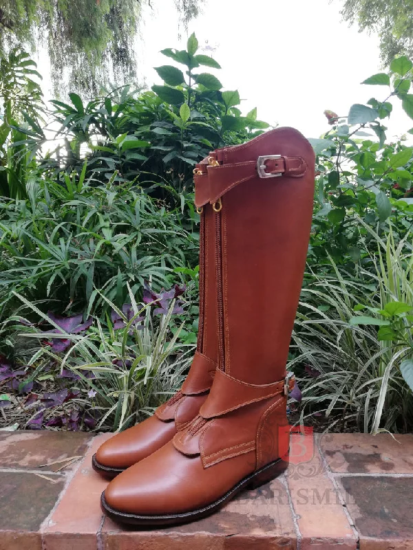 Equestrian Boots - Tan Calf