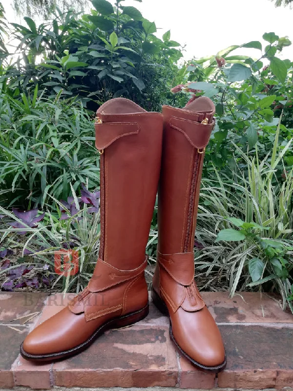 Equestrian Boots - Tan Calf