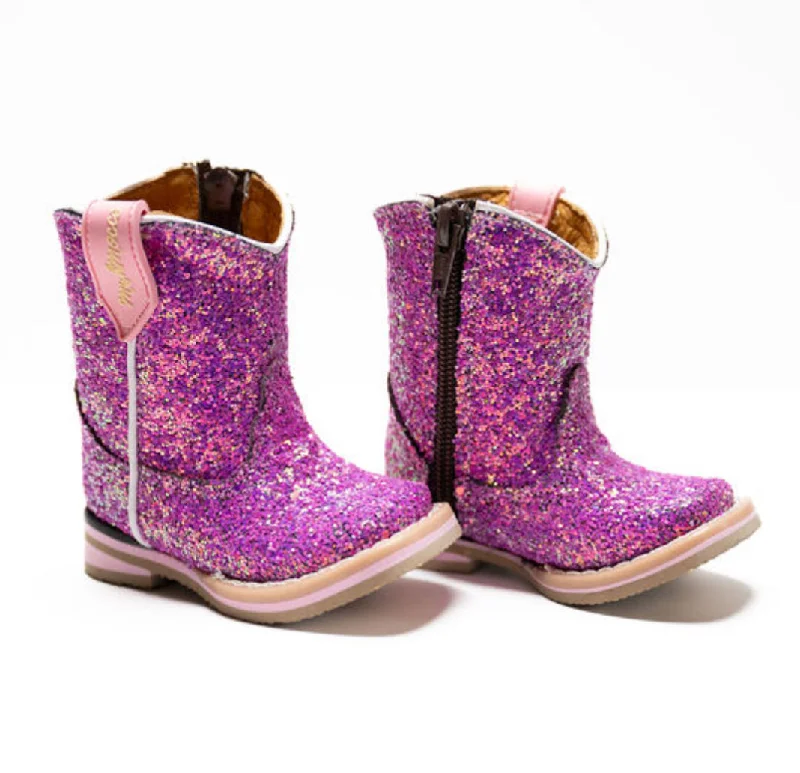 Princess Fuchsia Square Toe Boots - This item will start shipping mid September