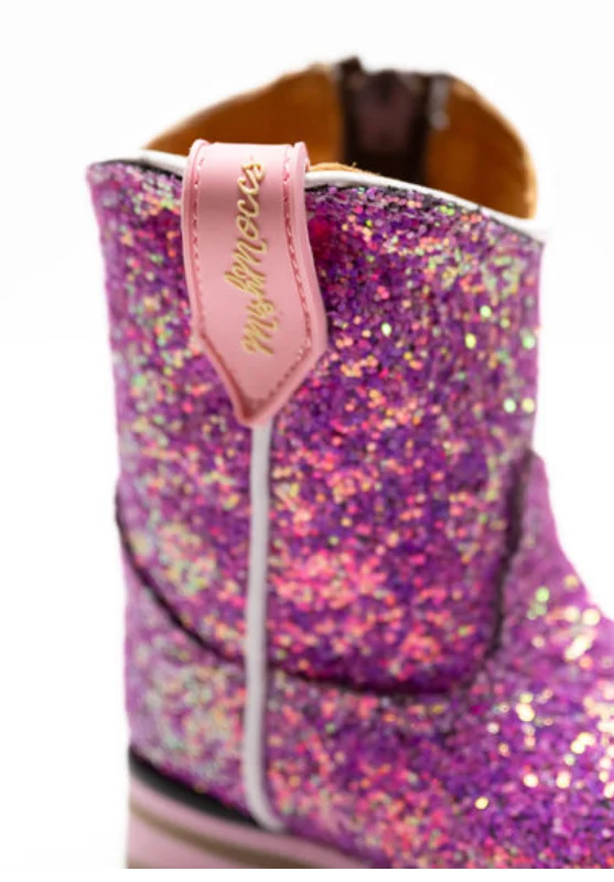 Princess Fuchsia Square Toe Boots - This item will start shipping mid September