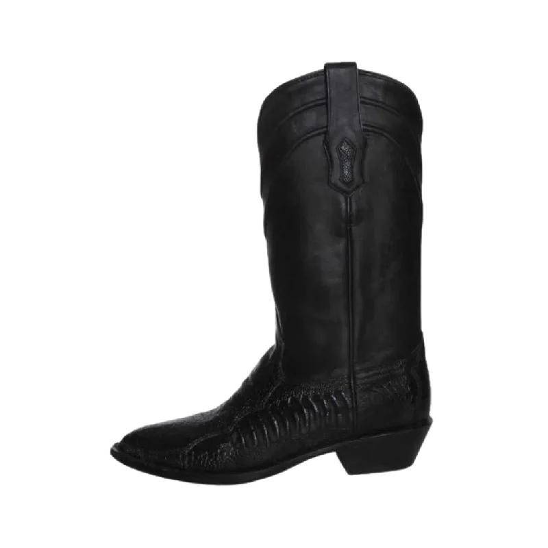 Corral Boots Men's Black Exotic Ostrich Leg Boot