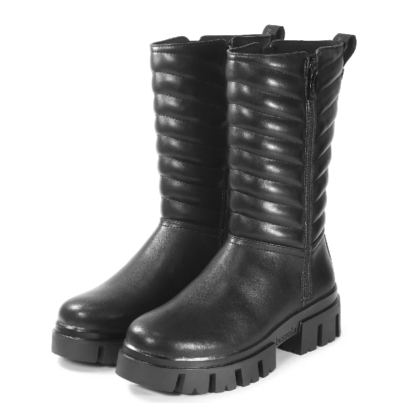 Pre-Order: Corvara Puffy Mid-Calf Boots (Nero)