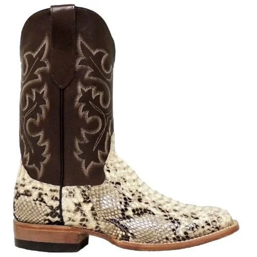 Cowtown Men’s Square Toe Python Boot Q818