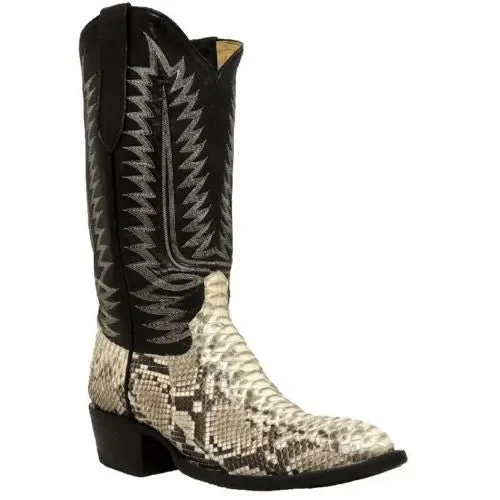 Cowtown Mens Back Cut Python Western Boot W808