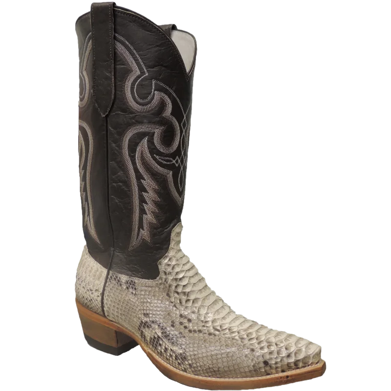 Cowtown Men's Chocolate Cut Python Western Boot N818