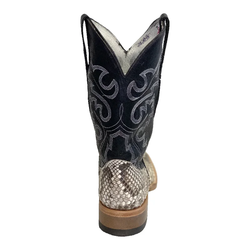 Cowtown Men's Natural Reticulas Python Square Toe Boots Q809