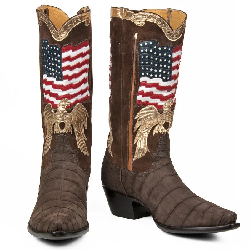 Crocodile Stars and Stripes 13"" Brown