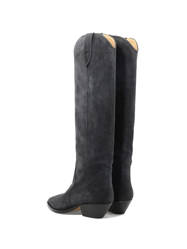 Denvee High Boots in Faded Black