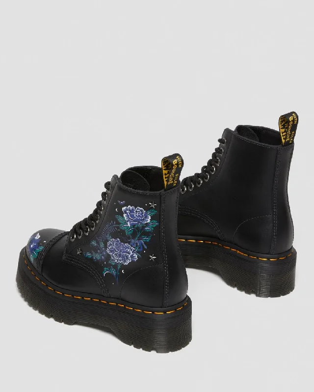 Sinclair Mystic Floral Leather Platform Boots