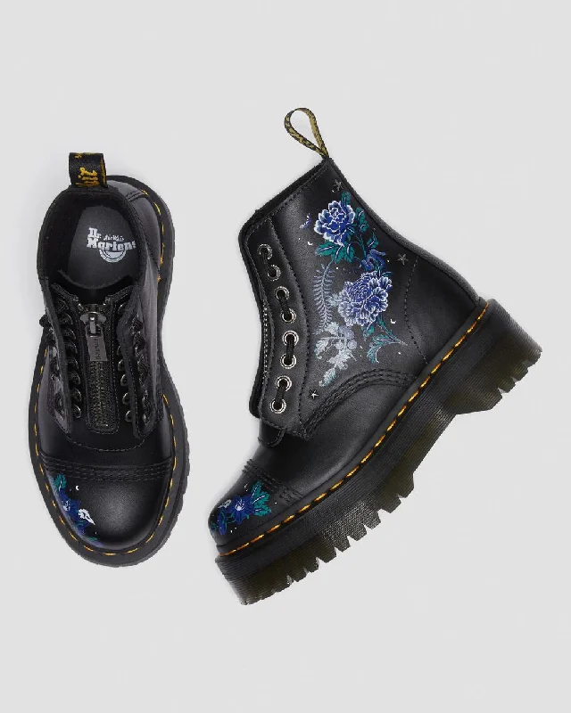 Sinclair Mystic Floral Leather Platform Boots