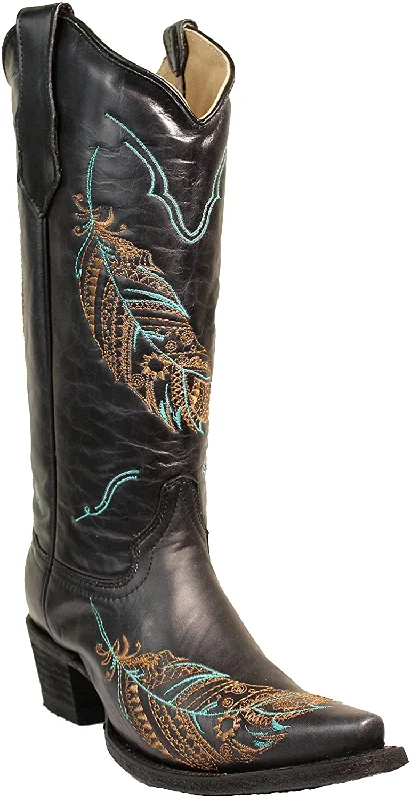 Corral Feathers Handcrafted Western Boot