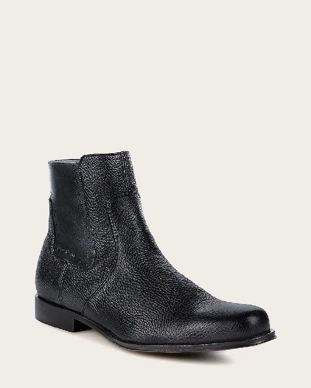 Dress bootie casual black leather