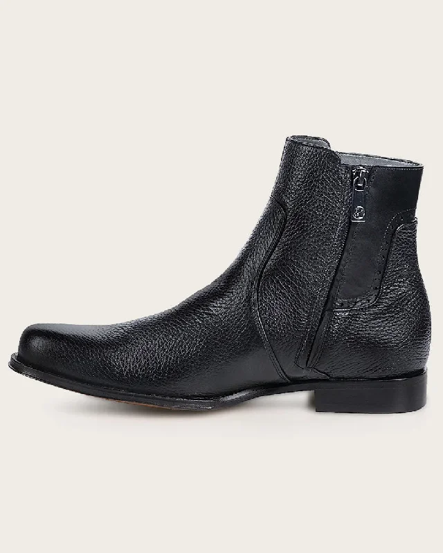 Dress bootie casual black leather