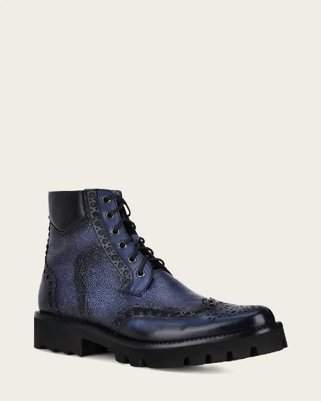 Urban bostonian boot blue leather