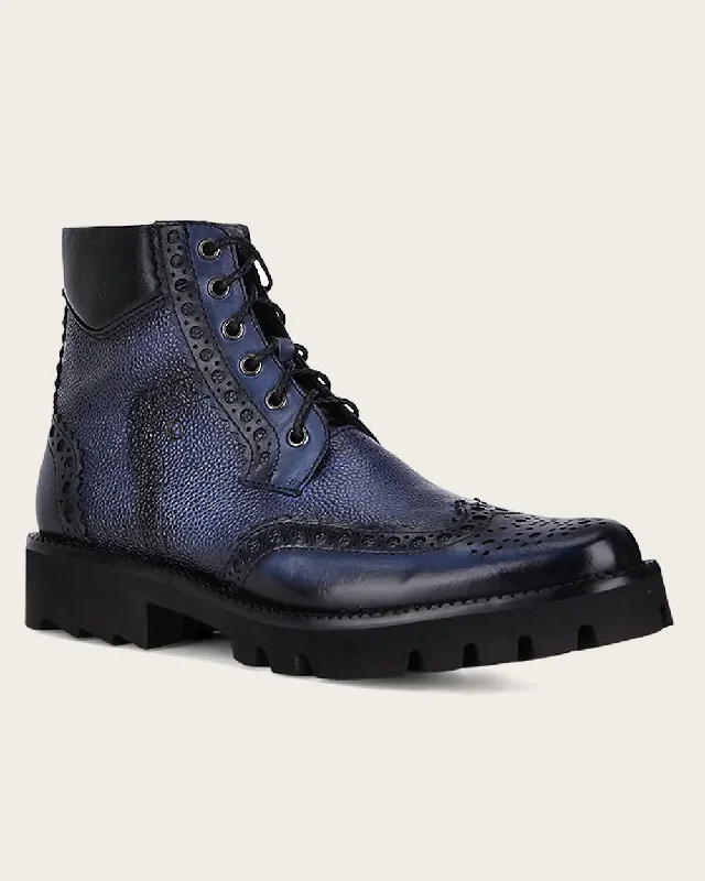 Urban bostonian boot blue leather