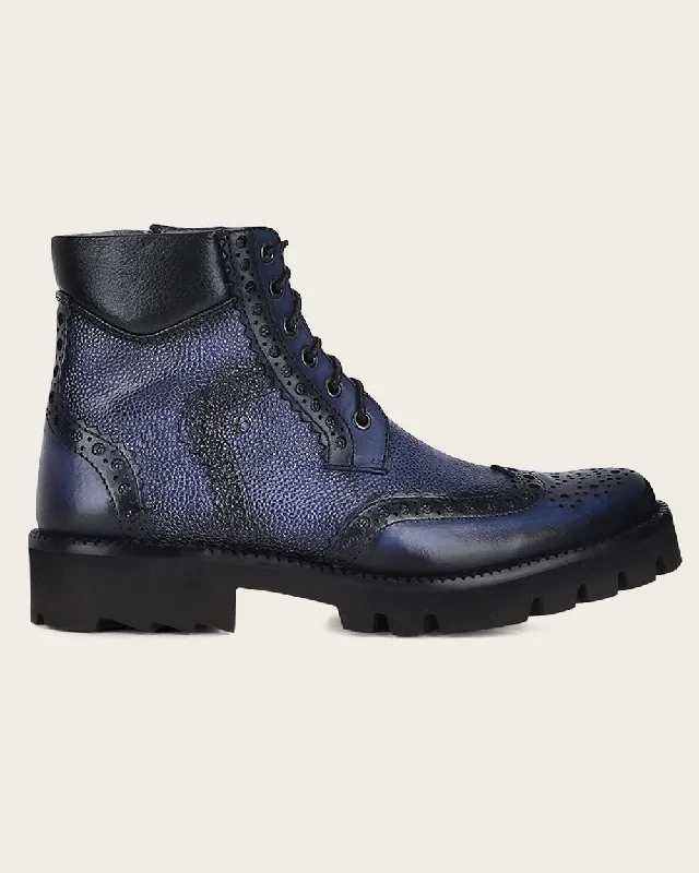 Urban bostonian boot blue leather