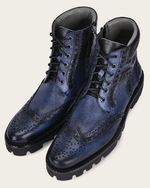 Urban bostonian boot blue leather