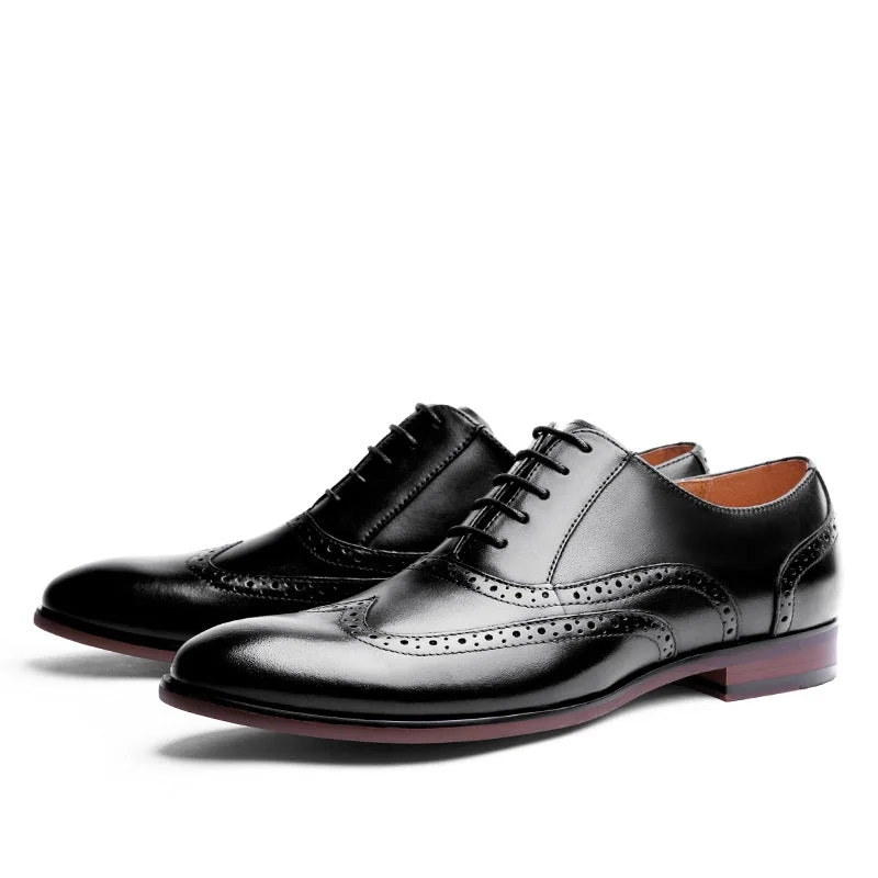 Men's Leather Retro Brogue Shoes