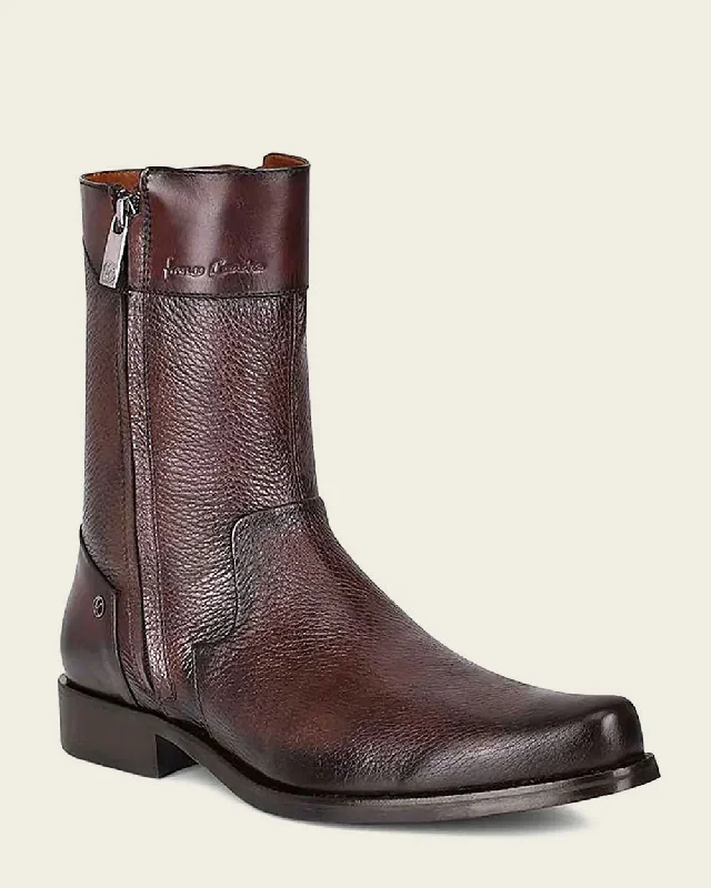 Dress boot dark brown leather