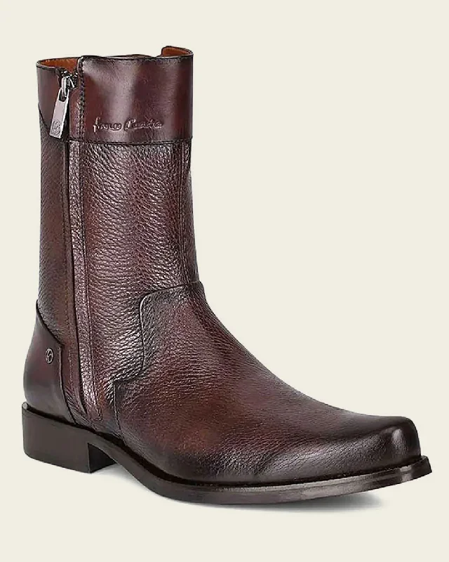 Dress boot dark brown leather