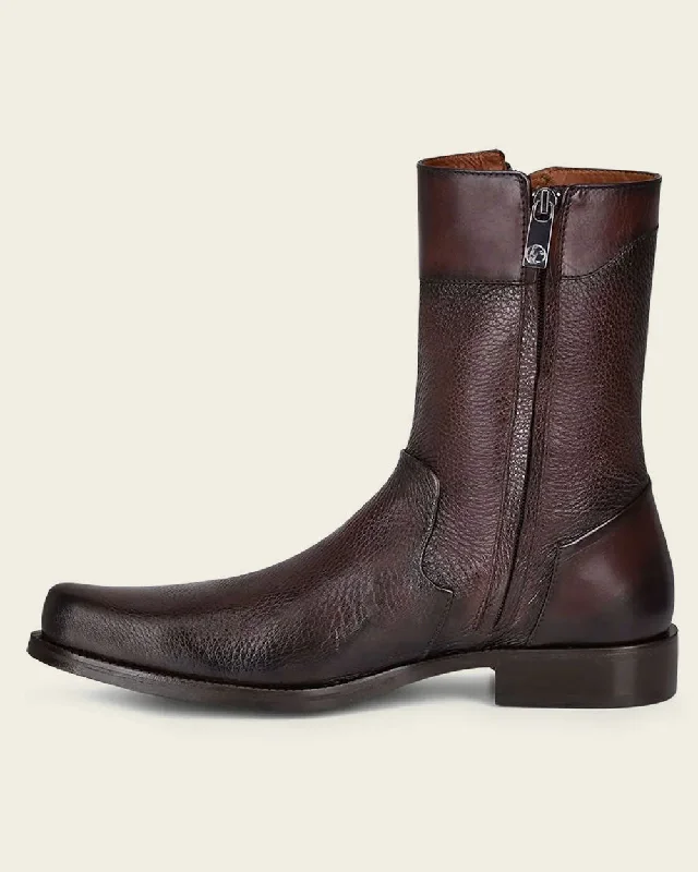 Dress boot dark brown leather