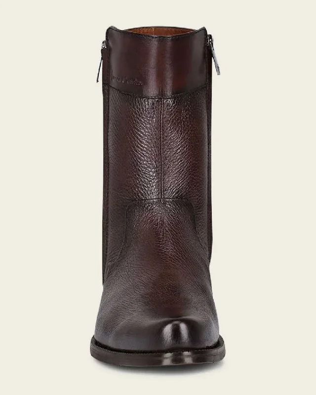 Dress boot dark brown leather