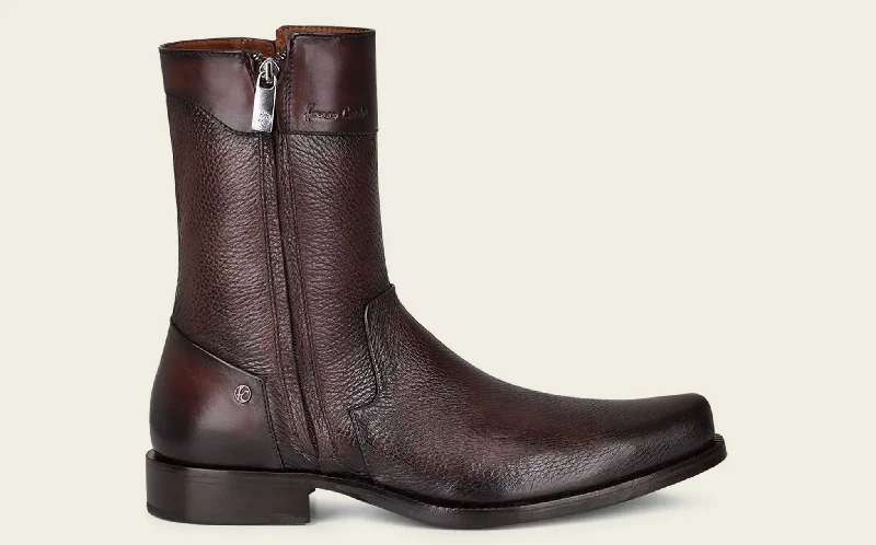 Dress boot dark brown leather