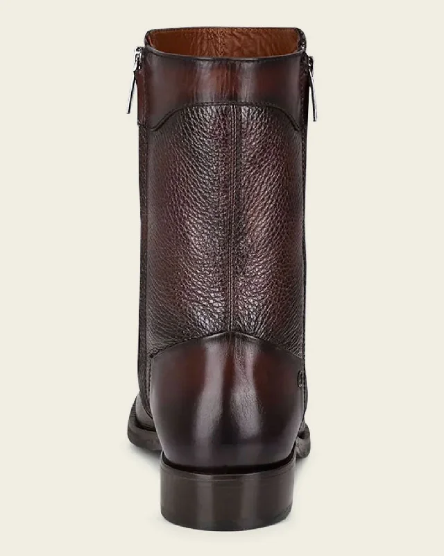 Dress boot dark brown leather