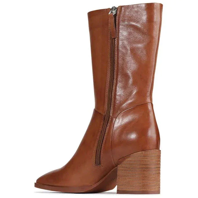 Keomi Mid-Calf Boot (Brandy)