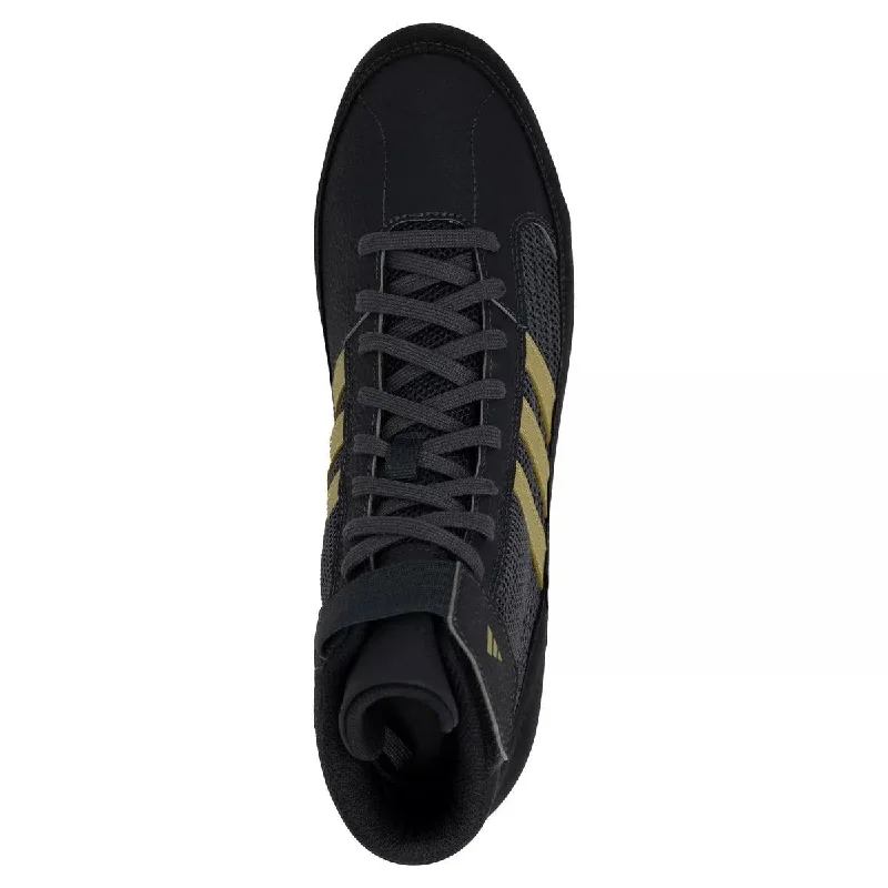 adidas Havoc Kids Wrestling Shoes Charcoal & Gold Childrens Boxing