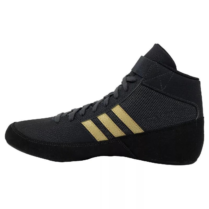 adidas Havoc Kids Wrestling Shoes Charcoal & Gold Childrens Boxing