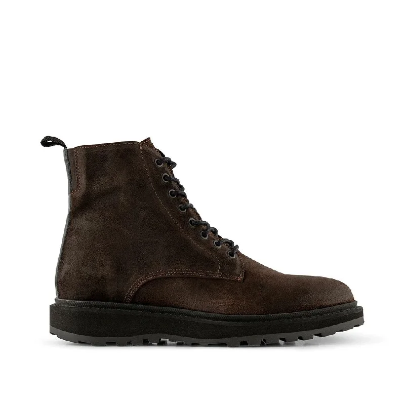 Kite Waxed Suede Lace Up Boot (Brown)