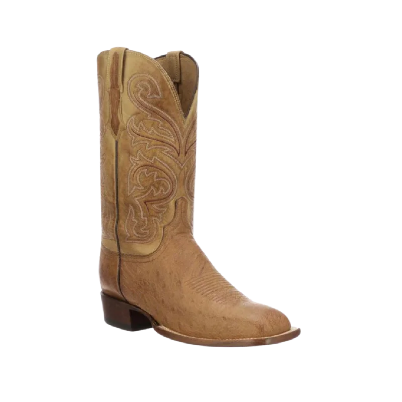 Lucchese Boot Men's Lance Smooth Ostrich Square Toe Boot