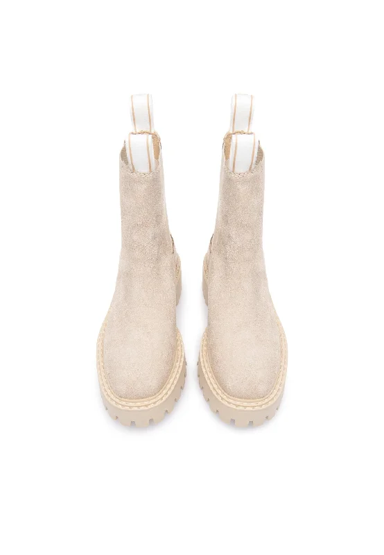 Daze Taupe Suede Chelsea Boots