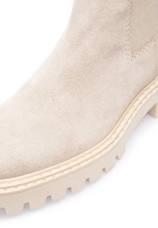 Daze Taupe Suede Chelsea Boots