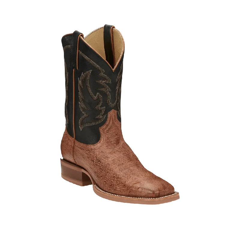 Justin Men's Smooth Quill Ostrich Cowboy Boots