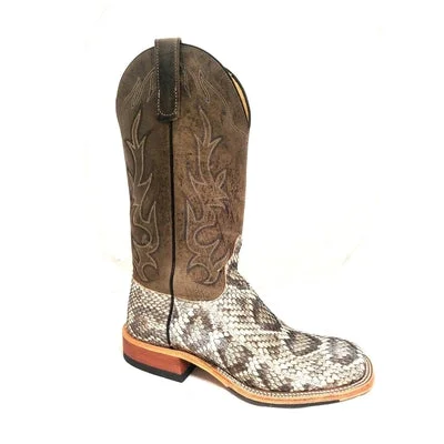 MEN'S ANDERSON BEAN EASTERN CUT RATTLESNAKE WESTERN BOOTS SQUARE TOE 320030