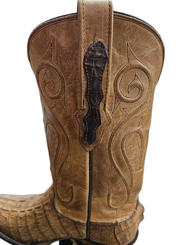 MEN'S BLACK JACK EXOTIC CAIMAN WESTERN BOOTS SBB7960-54