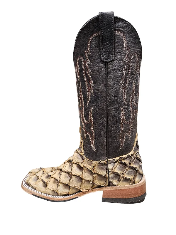 MEN'S EXCLUSIVE ANDERSON BEAN TAN LINES BIG BASS WESTERN BOOTS 338856