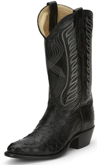 MENS TONY LAMA BLACK MCCANDLES FULL QUILL 8255