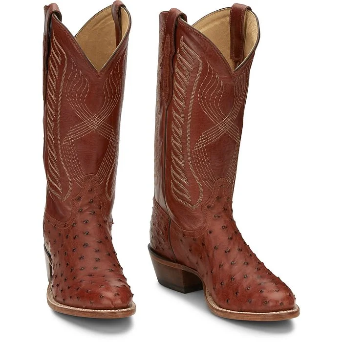 MENS TONY LAMA BROWN MCCANDLES FULL QUILL 8257