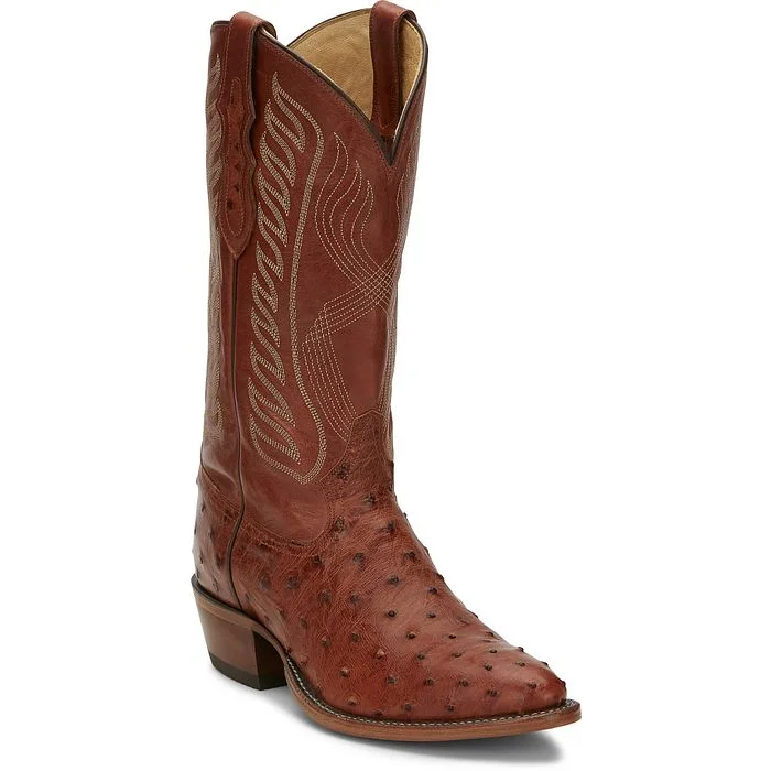 MENS TONY LAMA BROWN MCCANDLES FULL QUILL 8257