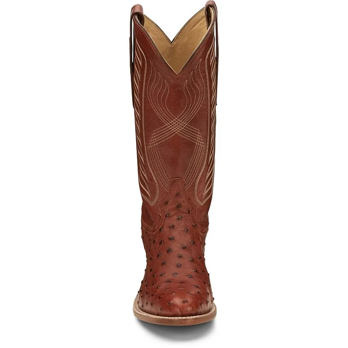 MENS TONY LAMA BROWN MCCANDLES FULL QUILL 8257