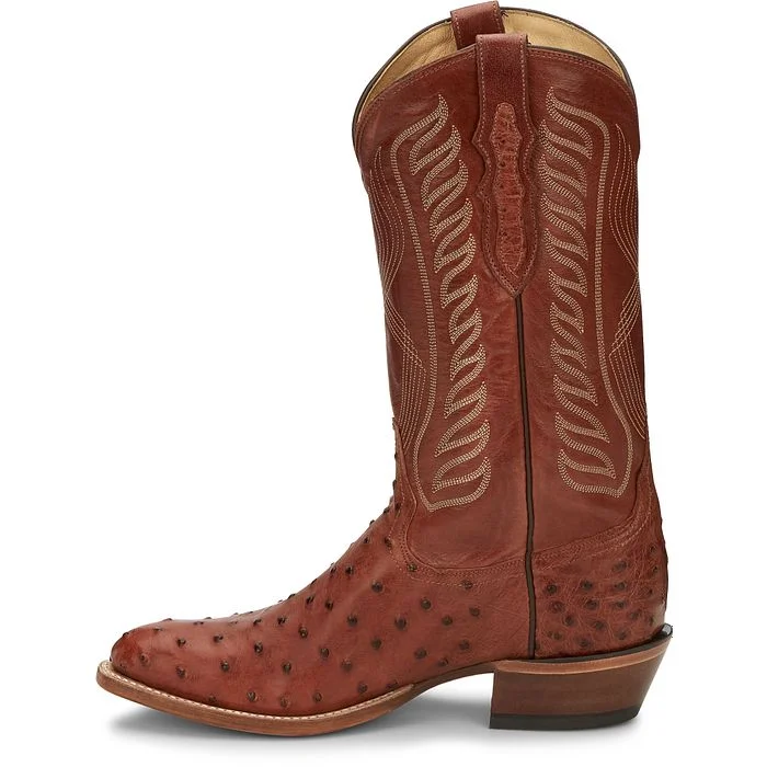 MENS TONY LAMA BROWN MCCANDLES FULL QUILL 8257