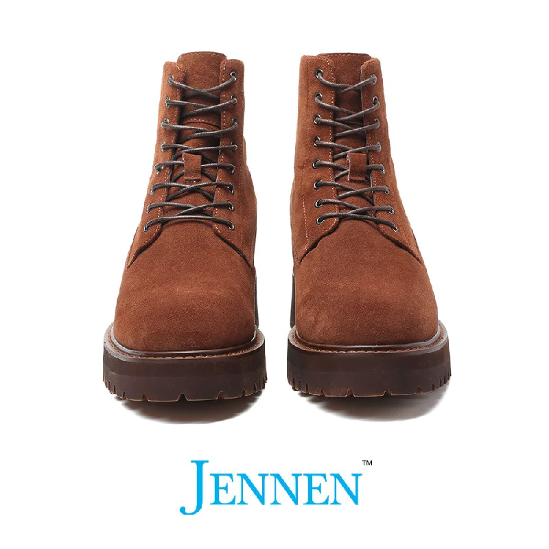 Mr. Moses 11cm | 4.33 inches Tallest Brown Suede Platform Boots