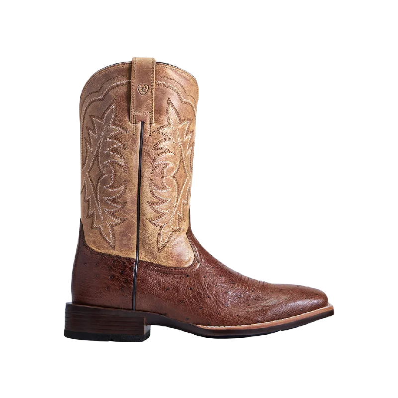 Ariat Night Life Ultra Antique Tabac Ostrich Square Toe Boot