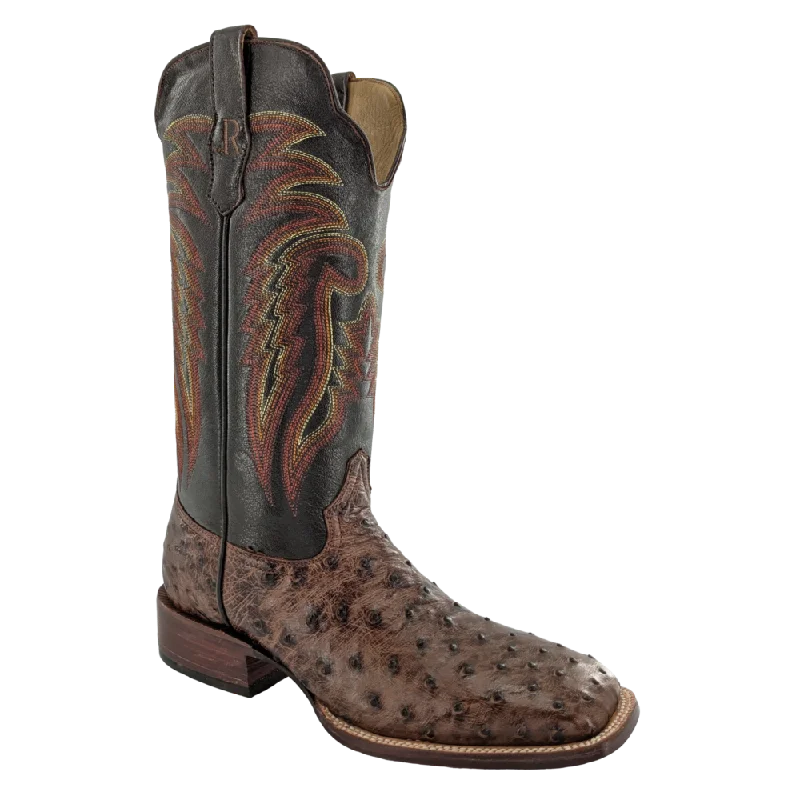 R. WASON RW4501-2 Kango Tabac Bruciato Full Quill Ostrich WESTERN BOOTS