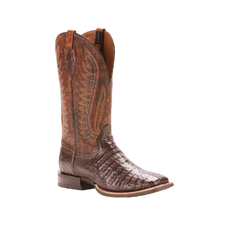 Ariat Men's Double Down Caiman Belly Wide Square Toe Boots