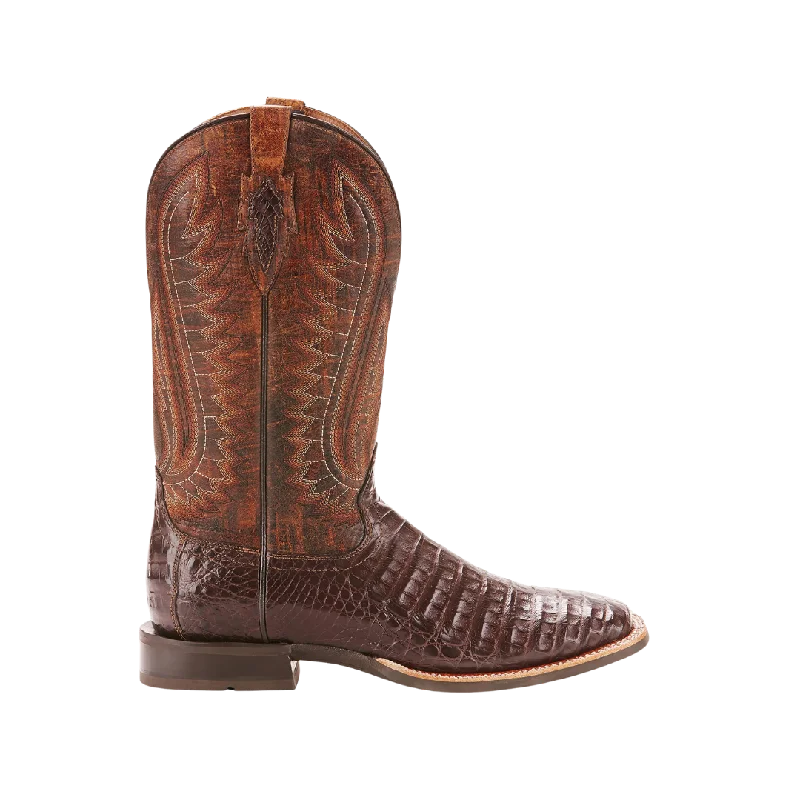 Ariat Men's Double Down Caiman Belly Wide Square Toe Boots