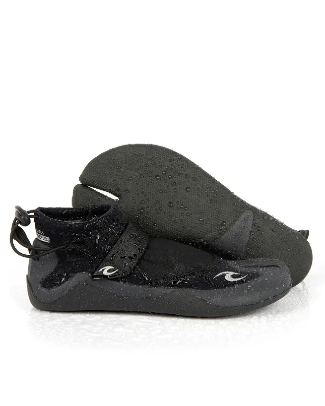 Reefer 1.5mm Split Toe Wetsuit Boots in Black & Charcoal